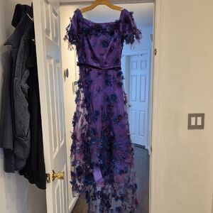 Elegant Purple High Low Dress
